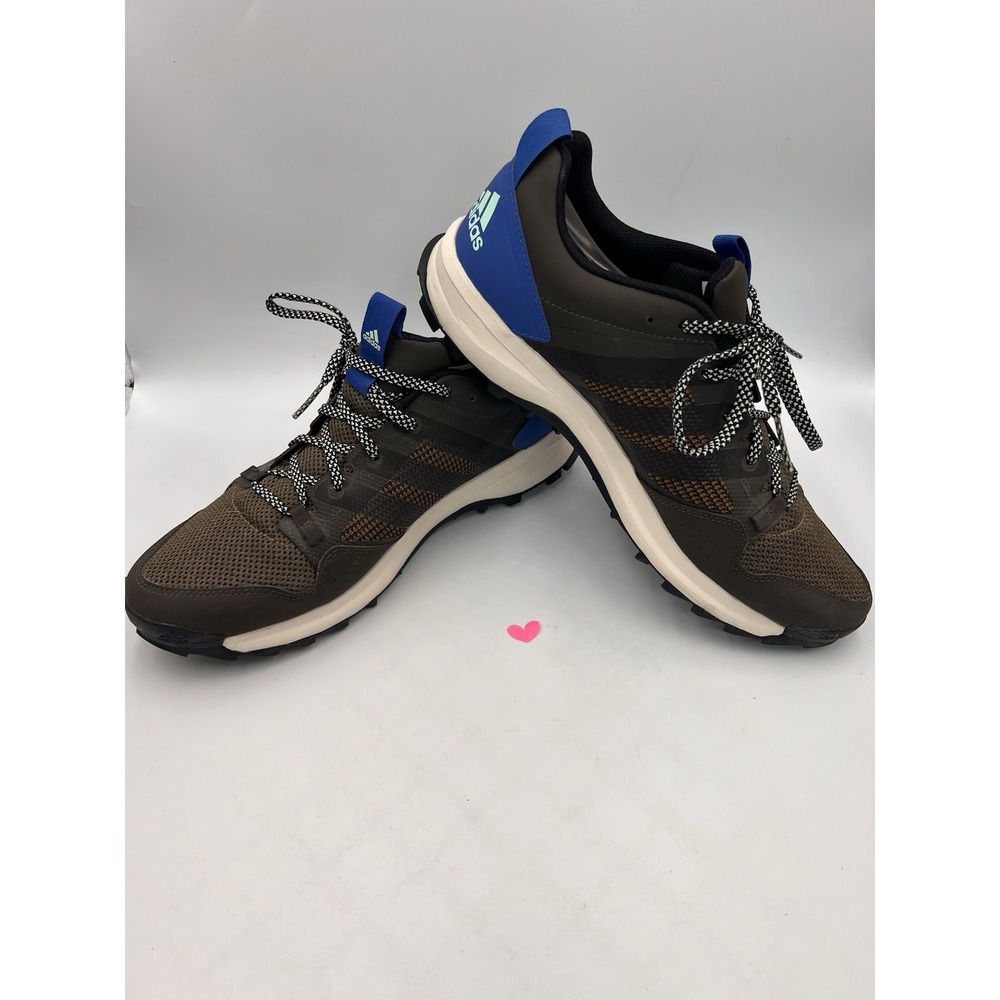 Adidas Kanadia 7 Trail Running Shoes Mens 12 Brown Blue Hiking Sneakers B33628
